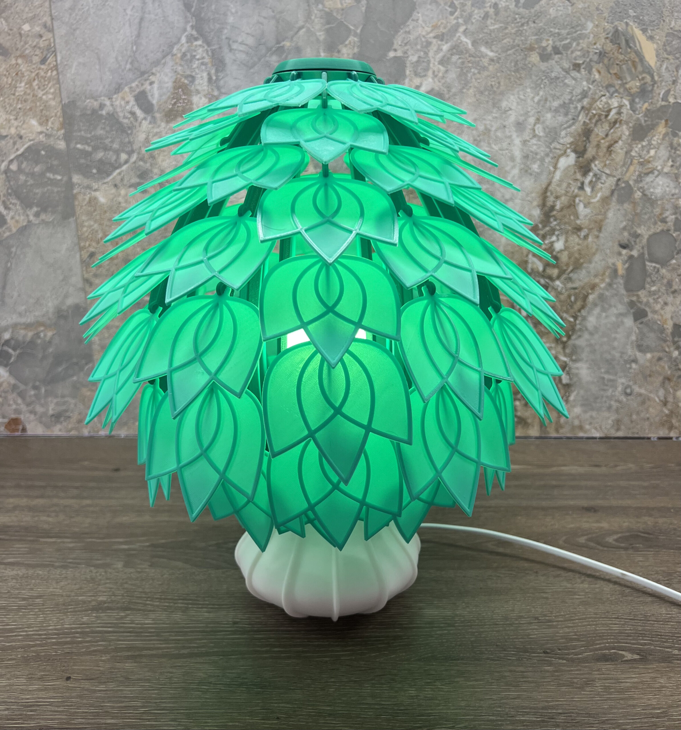 Настольная прикроватная лампа ЭКО-Свет из экологически чистого пластика индивидуальный заказ — изображение 5